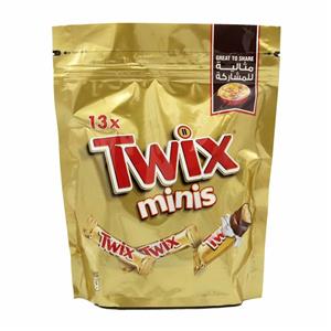 شکلات تویکس مینی پاکتی 13 عددی 260 گرم twix minis