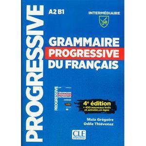 کتاب Grammaire Progressive Du Francais A2 B1 - Intermediaire - 4ed اثر Maia Greogoire and Odile Thievenaz انتشارات جنگل