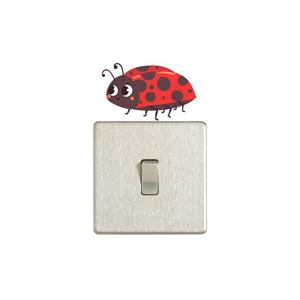 استیکر کلید و پریز کودک هفال طرح کفشدوزک کد a70