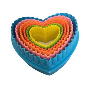 کاتر شیرینی پزی مدل قلب مجموعه 6 عددی