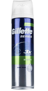 فوم اصلاح ژیلت سری Series 3X مدل Sensitive حجم 250 میلی لیتر Gillette Shaving Foam 250ml 