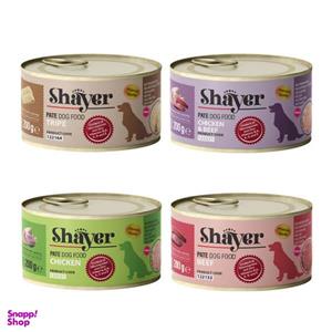 کنسرو غذای سگ شایر مدل 4 طعمی وزن 200 گرم بسته 4 عددی