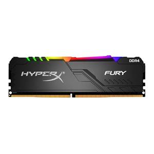 رم کامپیوتر DDR4 تک کاناله 3200 مگاهرتز cl16 هایپرایکس مدل Fury RGB ظرفیت 8 گیگابایت