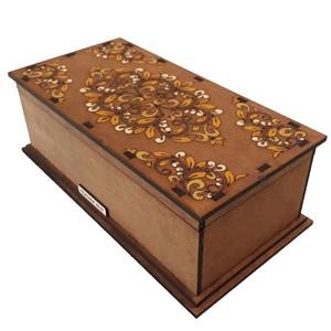 جعبه چای کیسه ای پرشین باکس مدل چوبی 