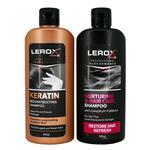 شامپو مو لروکس مدل Keratin حجم 300 میلی لیتر به همراه شامپو مو لروکس مدل Nurturing  Hair Care حجم 300 میلی لیتر