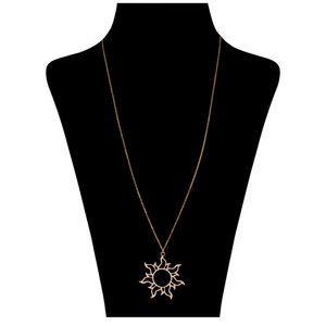 گردنبند طلا 18 عیار زنانه قیراط طرح خورشید کد GH4076