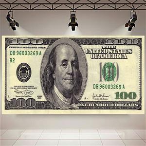 تابلو بوم طرح اسکناس صد دلاری کد AR5050