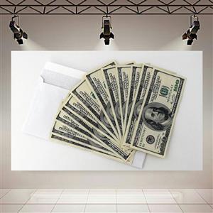 تابلو بوم طرح اسکناس مدل صد دلاری کد AR5020