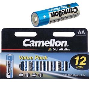 باتری قلمی کملیون مدل digi alkaline بسته 12 عددی