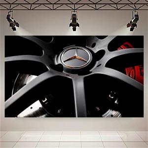 پوستر طرح ماشین مدل رینگ مرسدس بنز کد AR8990
