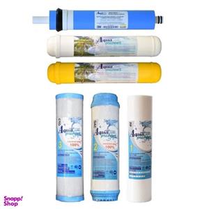 فیلتر دستگاه تصفیه آب آکوا پیورست مدل CE-600 مجموعه 5 عددی به همراه فیلتر تصفیه آب آکوا پیورست مدل ممبران