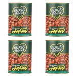 کنسرو لوبیا چیتی با سس گوجه فرنگی دلوسه - 400 گرم بسته 4 عددی