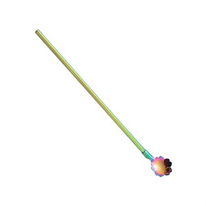 نی شربت خوری فرچه دار استیل وارداتی (6عددی)