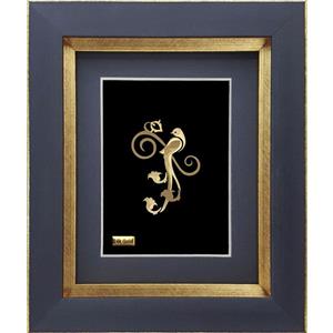 تابلو طلاکوب زرین هنر ایران مدل مرغ چنگ