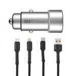 شارژر فندکی شیائومی مدل ZM به همراه کابل تبدیل لایتنینگ / MicroUSB / USB-C