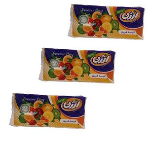 کیسه فریزر ارژن مدل freezer-bag مجموعه سه عددی