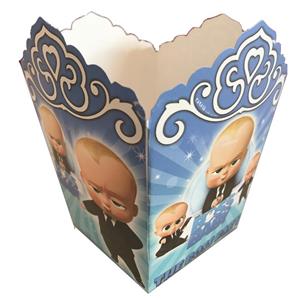 ظرف پاپ کورن مسترتم طرح بچه رئیس پلاس بسته 10 عددی