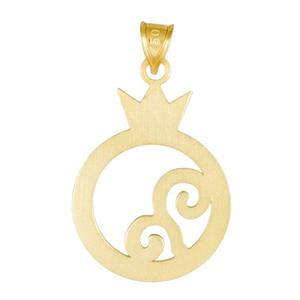 آویز گردنبند طلا 18 عیار زنانه قیراط طرح انار کد GH3848 -