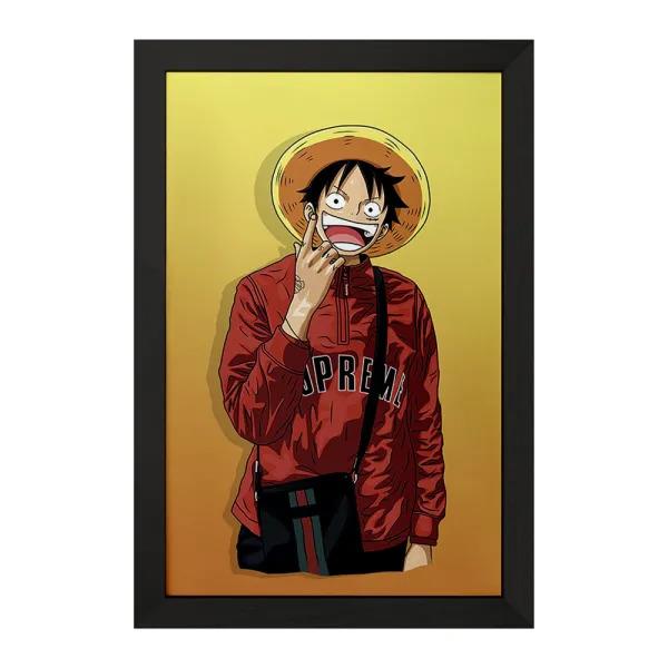 تابلو مدل انیمه وان پیس طرح لوفی