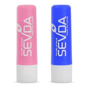 بالم لب سودا مدل شیر و ویتامینA,E مجموعه 2 عددی Sevda Milk and vitamins A Lip balm pack of 