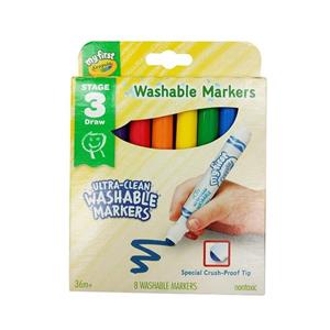 ماژیک رنگ آمیزی 8 رنگ کرایولا مدل Ultra Clean Washable Markers کد 1324