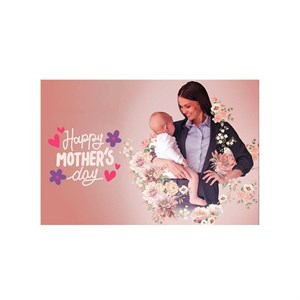 کارت پستال بادکنک آبی مدل مادر کد MOM6