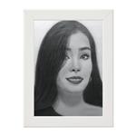 تابلو نقاشی سیاه قلم مدل زن جوان 2