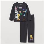 ست سویشرت و شلوار دخترانه اچ اند ام مدل Looney Tunes کد M762