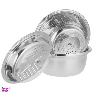 ست آبکش و لگن آشپزخانه مدل Unique Germany به همراه رنده