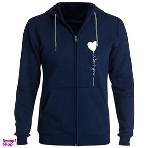 سویشرت دخترانه مدل قلب F10 رنگ سرمه ای