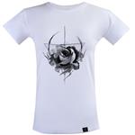 تی شرت زنانه 27 مدل MINIMAL FLOWER کد P04 رنگ سفید