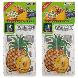 خوشبو کننده خودرو واتسون مدل Card-Pineapple بسته 2 عددی 