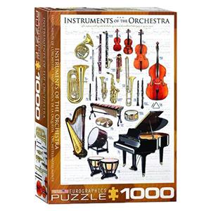 پازل 1000 تکه یوروگرافیکس پازلز مدل Instruments of the Orchestra کد 60001410 