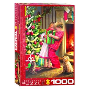 پازل 1000 تکه یوروگرافیکس پازلز مدل Christmas Surprise کد 60005640 