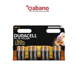 باتری قلمی دوراسل مدل Plus Power Duralock بسته 5 + 3 عددی   Duracell Plus Power Duralock Battery Pack Of 5 Plus 3