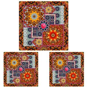 ست رومیزی سه تکه طرح چهل تکه کد 9974