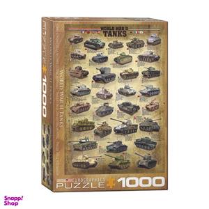 پازل 1000 تکه یوروگرافیکس پازلز طرح World War II Tanks کد 60000388
