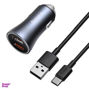 شارژر فندکی باسئوس مدل Golden Contactor Pro به همراه کابل تبدیل USB-C