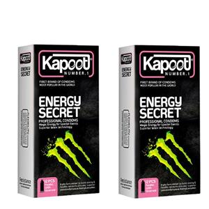 کاندوم کاپوت مدل ENERGY SECRET مجموعه 2 عددی