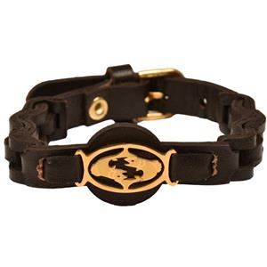 دستبند چرمی کهن چرم طرح اسفند مدل BR68-7 Kohan Charm Esfand BR68-7 Leather Bracelet