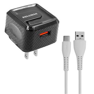 شارژر دیواری کلومن مدل KC-H400 به‌ همراه کابل تبدیل USB-C