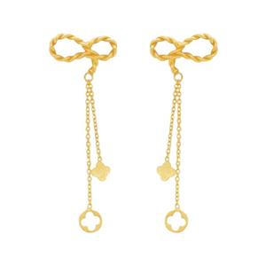 گوشواره طلا 18 عیار زنانه طرح پاپیون کد C0030 -