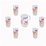 Luminarc Country Flowers Glass And Jug Set 7Pcs