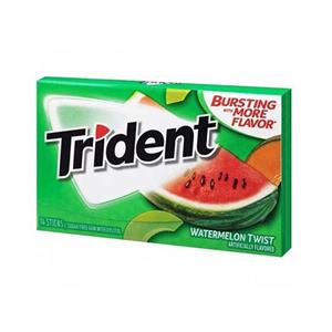 آدامس استیک بدون شکر با طعم هندوانه و هلو تریدنت بسته 14 عددی