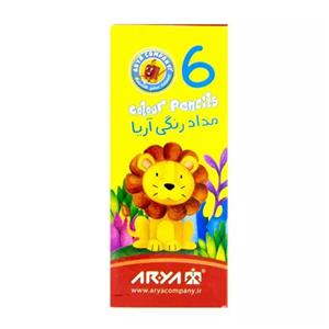 مداد رنگی 6 رنگ آریا مدل 3071 کد 145004
