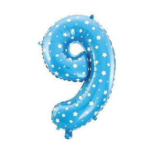 بادکنک فویلی مدل عدد 9 طرح ستاره