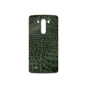 برچسب پوششی ماهوت مدل Green-Crocodile-Leather مناسب برای گوشی موبایل ال جی G3 MAHOOT Green-Crocodile-Leather Cover Sticker for LG G3