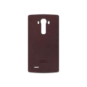 برچسب پوششی ماهوت مدل Matte-Dark-Brown-Leather مناسب برای گوشی موبایل ال جی G4 MAHOOT Matte-Dark-Brown-Leather Cover Sticker for LG G4