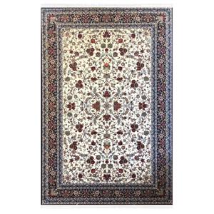 فرش ماشینی ستاره کویر یزد مدل شاهکارنوین کد n-110 زمینه کرم
