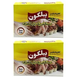 دستکش یکبار مصرف پیلگون مدل box بسته 200 عددی